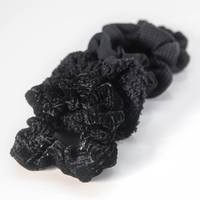 Kitsch Black Assorted Textured Scrunchies - 5pc
