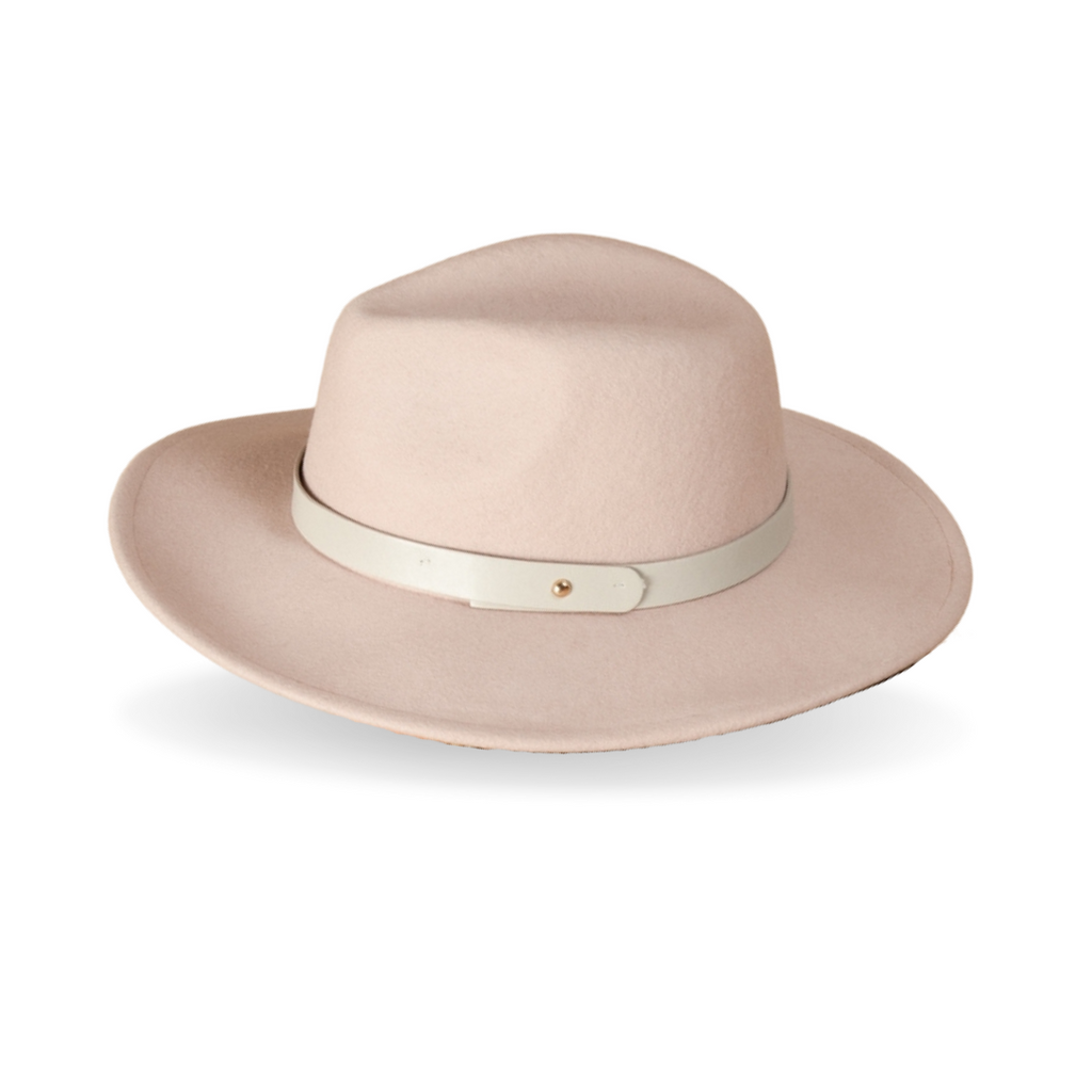 Lucca Couture Precious Wool Fedora - Blush