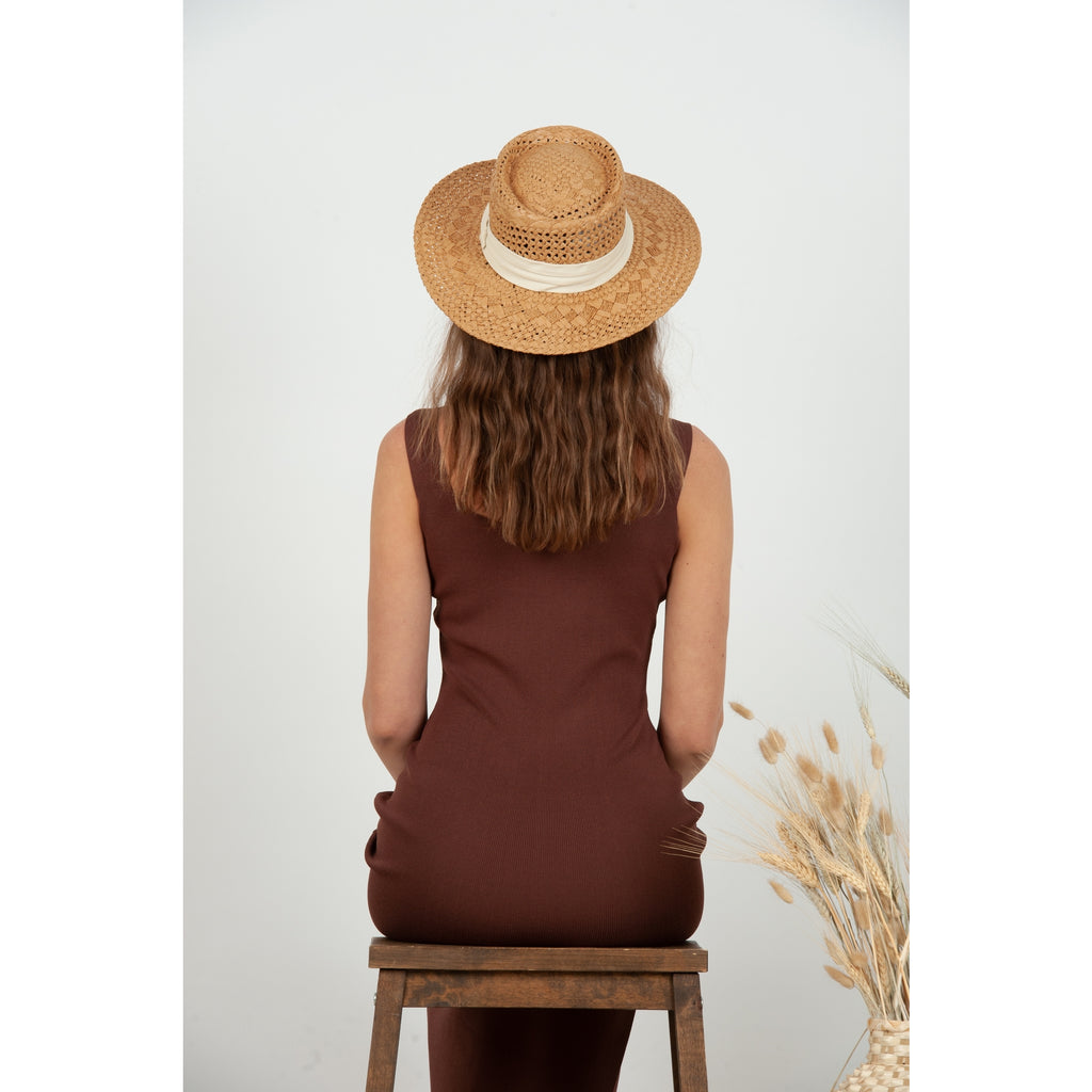 Lucca Couture June Straw Boater Hat